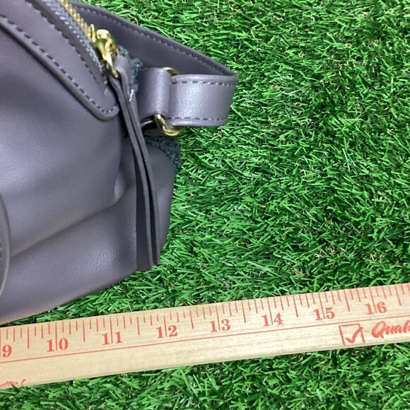 Juicy Couture Gray Faux Sherpa Teddy Handbag - Picture 12 of 15